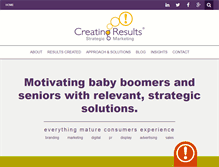 Tablet Screenshot of creatingresults.com